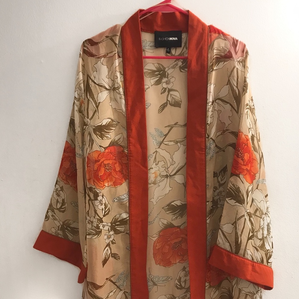 Fashion Nova Rust Kimono